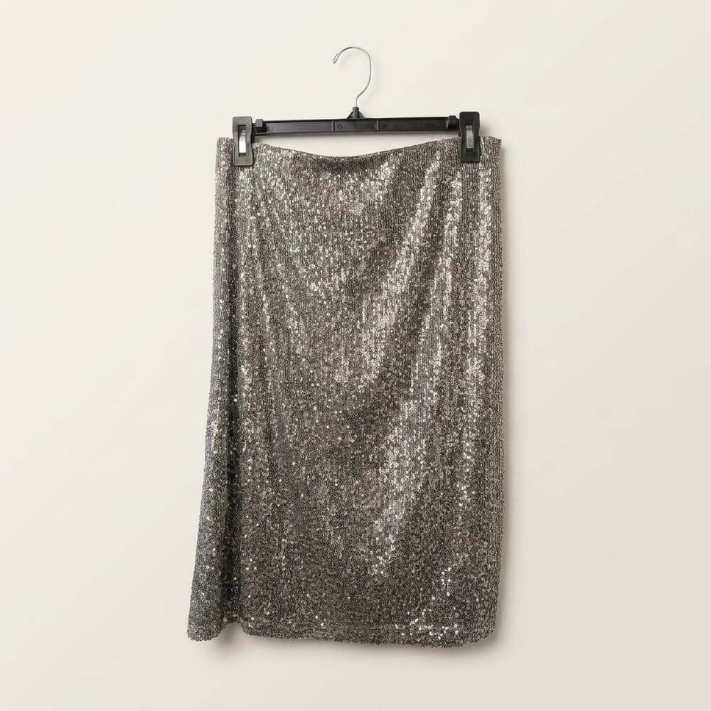 Adrianna Papell Silver Sequin Pencil Skirt Size XS New with Tags